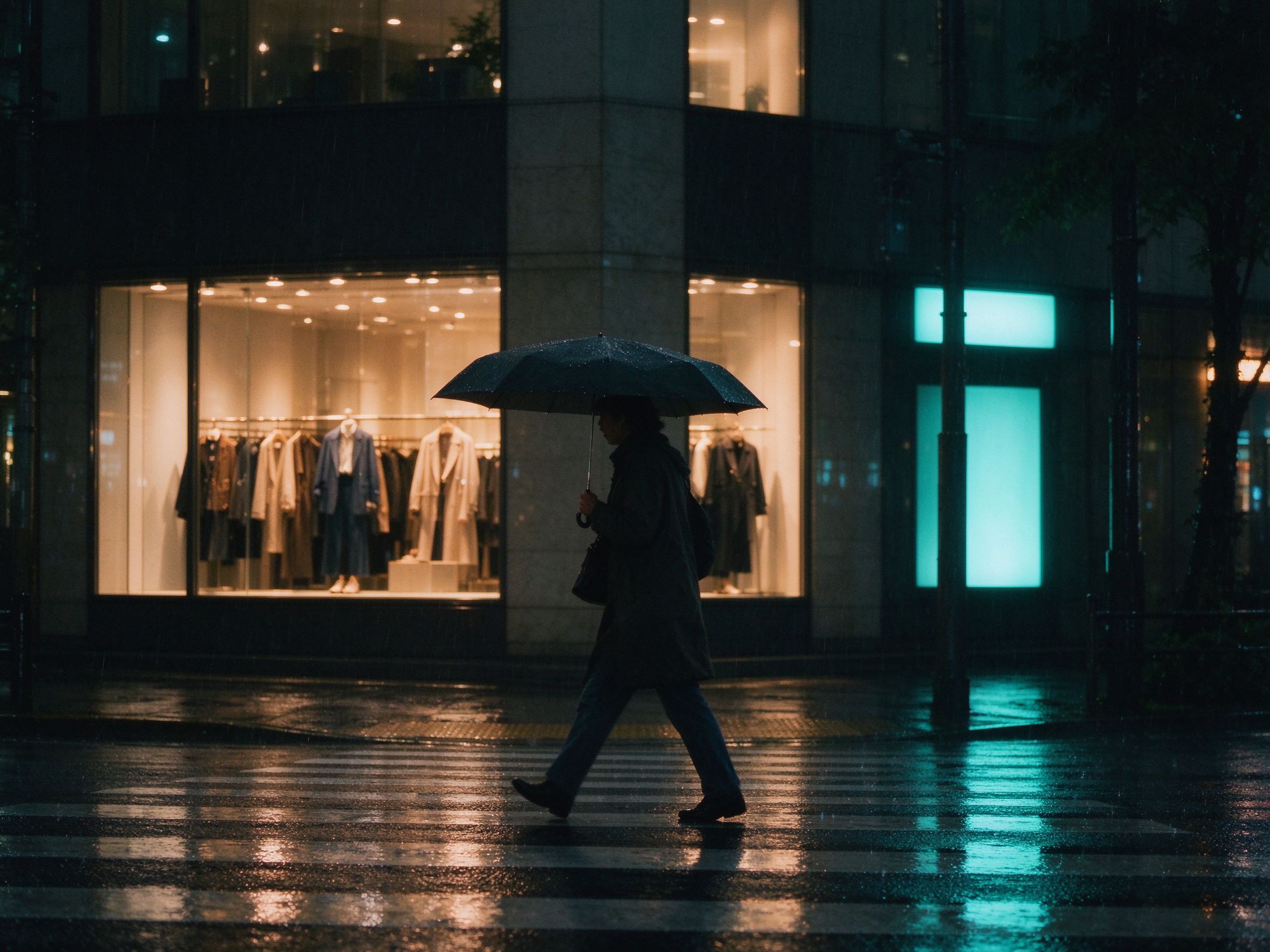 雨夜街头纪实示例占位